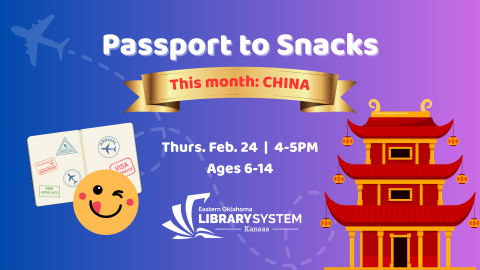 Passport to Snacks - Kids and Teens Tuesday, Feb. 24 4-5pm Kansas Library